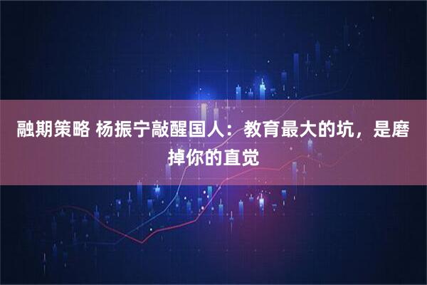 融期策略 杨振宁敲醒国人:教育最大的坑,是磨掉你的直觉